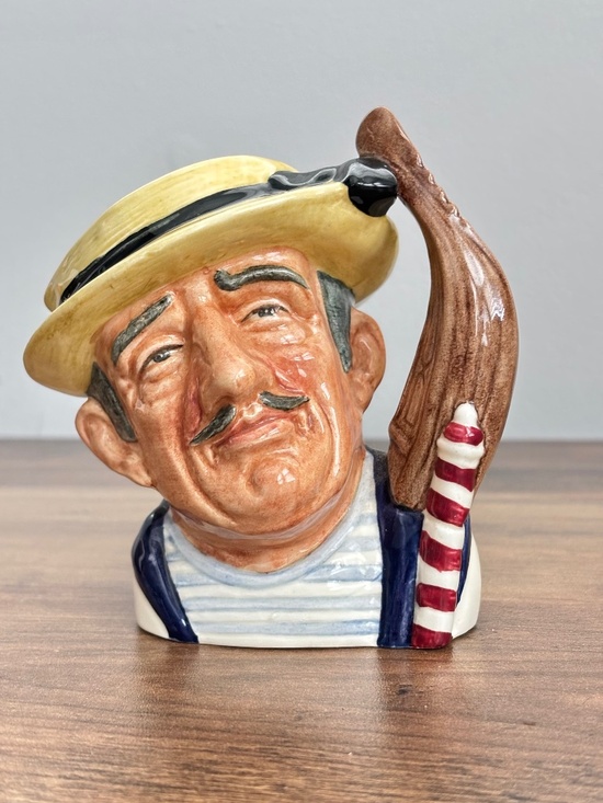 VINTAGE Royal Doulton THE GONDOLIER Toby Character Jug Small #D6592 1963 England - Picture 2 of 11